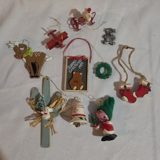 Vintage Lot Of 10 Mixed Christmas Ornaments picture