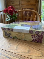 2010 NEW Tri Coastal Scrapbooking storage Keepsake Storage Box Butterfly Floral picture