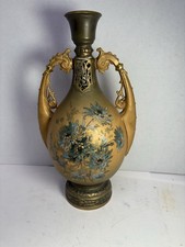 Antiq.Ernst Wahliss Turn Wien Austria Porcelain Amphora Vase art nouveau 13 .75 picture