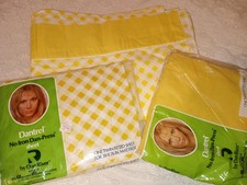 Vtg Lot  NOS Dantrel Dan River Twin Yellow (2) Fitted (1) Flat Sheets picture