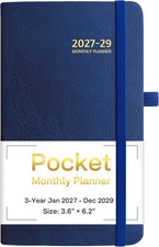 2026-2028 Pocket Monthly Planner, 3 Year Calendar 2026-2028, 6.2’’ X 3.6’? picture