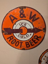 A&W Root Beer porcelain sign vintage picture