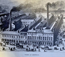 1884 Sheffield England Victoria Station Weslayen College Sheffield Works picture