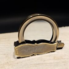 Antique Vintage Style, Brass Pocket Folding Optical Glass Magnifying Lens Loupe picture