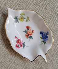 VTG John Jenkins Fine Bone China Floral Leaf Trinket Dish Ring Holder picture