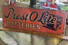 Rare Prest-O-Lite Batteries Sign. 1920s Nasico Kokomo Indiana Sign Original ￼ picture