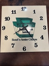 Vintage Pennsylvania Lottery Clock Benefits Senior Citizens Bar Man Cave *Read picture