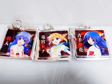 TSUTAYA Higurashi Acrylic Keychain Ryugu Rena Rika Furude Hanyuu Set Authentic picture