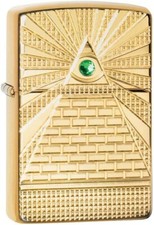 Zippo Eye of Providence High Polish Brass Design 49060 picture