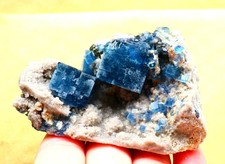 165g Natural Blue Phantom Cube fluorite mineral specimen/yaogangxian picture