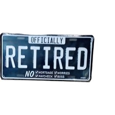 Officially Retired Metal License Plate picture