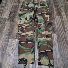 US Military Army Woodland BDU Cargo Trousers/Pants Medium Regular Excellent picture