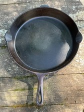 Vintage Griswold No 14 Cast Iron Skillet Large Block Logo Heat Ring 15 1/4