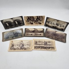 Norway Stereoview Card Lot Of 8 From 1897- Including Christiana, Lapp Hut, Mtns picture