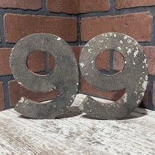 Vintage Wagner 6in “99” Cast Aluminum Movie Theatre Marquee Letters—FAST SHIP picture