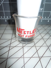 Nestle's Hot Fudge Double Spout Mini Server Hazel Atlas Glass Soda Shop picture
