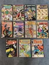 1980's Vintage Lot of 11 Marvel Comic Books Superman Thor Etc. picture