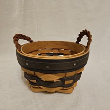 Longaberger 1998 Collector's Club Renewal Basket 5x5x3in With Leather Handles picture