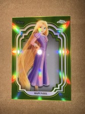 2024 Topps Chrome Disney Rapunzel #139 Green Refractor  98/99, Sleeved picture