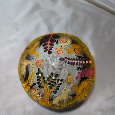 Vtg Sergio Bustamante SerMel Tonala Mexico Paper Mache Mushroom Birds Signed picture