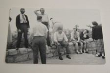 Vintage Funny Man Butt MOONING Friend Joke Black & White Photo Photograph picture