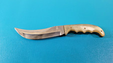 Vintage EIG Cutlery Italy Hunting Trapper Skinning Knife Horn c. 1950's TR1889 picture