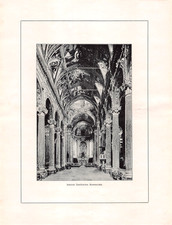 Genova Italy Santissima Annunziata Church Interior Baroque c1910 Vintage Image picture
