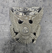Vintage Obsolete Washington State Patrol Hat Emblem picture