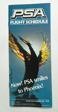 PSA Airlines Flight Schedule  March 28, 1979. T4 picture