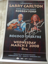 Larry Carlton + Robben Ford Signed Poster Live Mr. 335 Autograph Rare HTF Steely picture