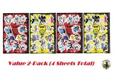 Pokemon x Weekly Shonen Jump Sticker Bundle Vol.1 Vol.2 4 Sheets Luffy Oda picture