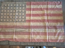 Vintage 48 Star American Flag 34” x 21” Printed on Stars Wwii Era picture