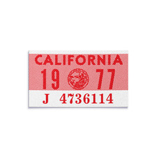1977 California License Plate Year Sticker - YOM - CA DMV Registration Tab picture