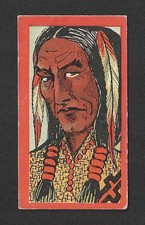 c1910s T74 Booker Tobacco Card - Burley Cubs Indian Series - King Philip picture