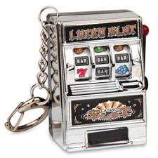 World's Tiniest Mini Jackpot Slot Machine Lucky Charm Keychain Random Color picture