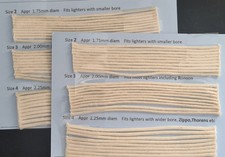 60 Mixed Finest British Petrol Lighter Wicks, 20 each of size 2,  3 and 4.  picture