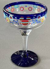 Disney Epcot Mexico Mickey Icon Floral Margarita Glass - Brand New - SOLD OUT picture