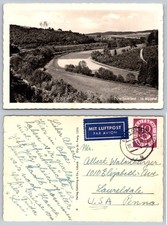 Vintage RPPC Olpe Biggetal Sauerland Germany Landscape Airmail Postcard picture