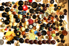VINTAGE LOT OF BUTTONS ESTATE FIND  ANTIQUE Celluloid ART DECO ASSORTED 3 lbs picture