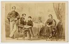 Civil War 1865 Abraham Lincoln, Mary Todd Family CDV Robert, Tad Granger Art picture