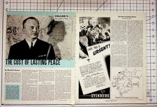 Collier's Magazine April 1945 WWII Era Evinrude Polident Harold Stassen picture