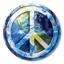 Peace Sign On Earth Magnet picture