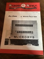 Vintage 1954 McCrorys Store News Booklet Wichita Falls Tx  picture
