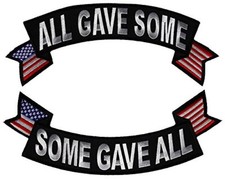 SET OF 2: LARGE ALL GAVE SOME TOP ROCKER & LARGE SOME GAVE ALL BOTTOM ROCKER VET picture