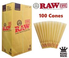 Authentic RAW Classic King Size W/Filter Tip Pre-Rolled Cones 100 Pack picture