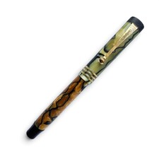 Vintage Parker Duofold Junior Streamline Jade Green - 14K Lucky Curve Nib picture
