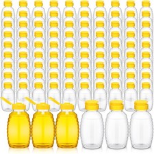 Tioncy 96 PCS Clear Plastic Honey Bottles 16 Oz Honey Jars with Lids Honey Bo... picture
