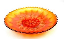 Dugan Diamond Marigold Iridescent Carnival Glass Cosmos 9 5/8