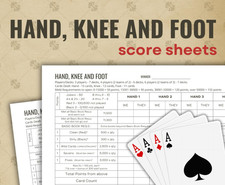Hand Knee and Foot Score Sheets: 100+ Pages for Scorekeeping picture