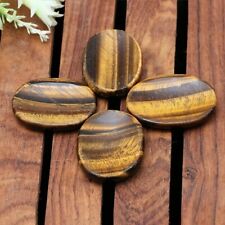Lot 4Pcs Natural Tiger Eye Worry Palm Pocket Power Stone Rocks Crystal Specimens picture